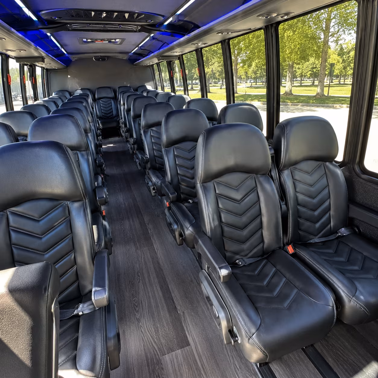 santa fe 28 passenger minibus inside