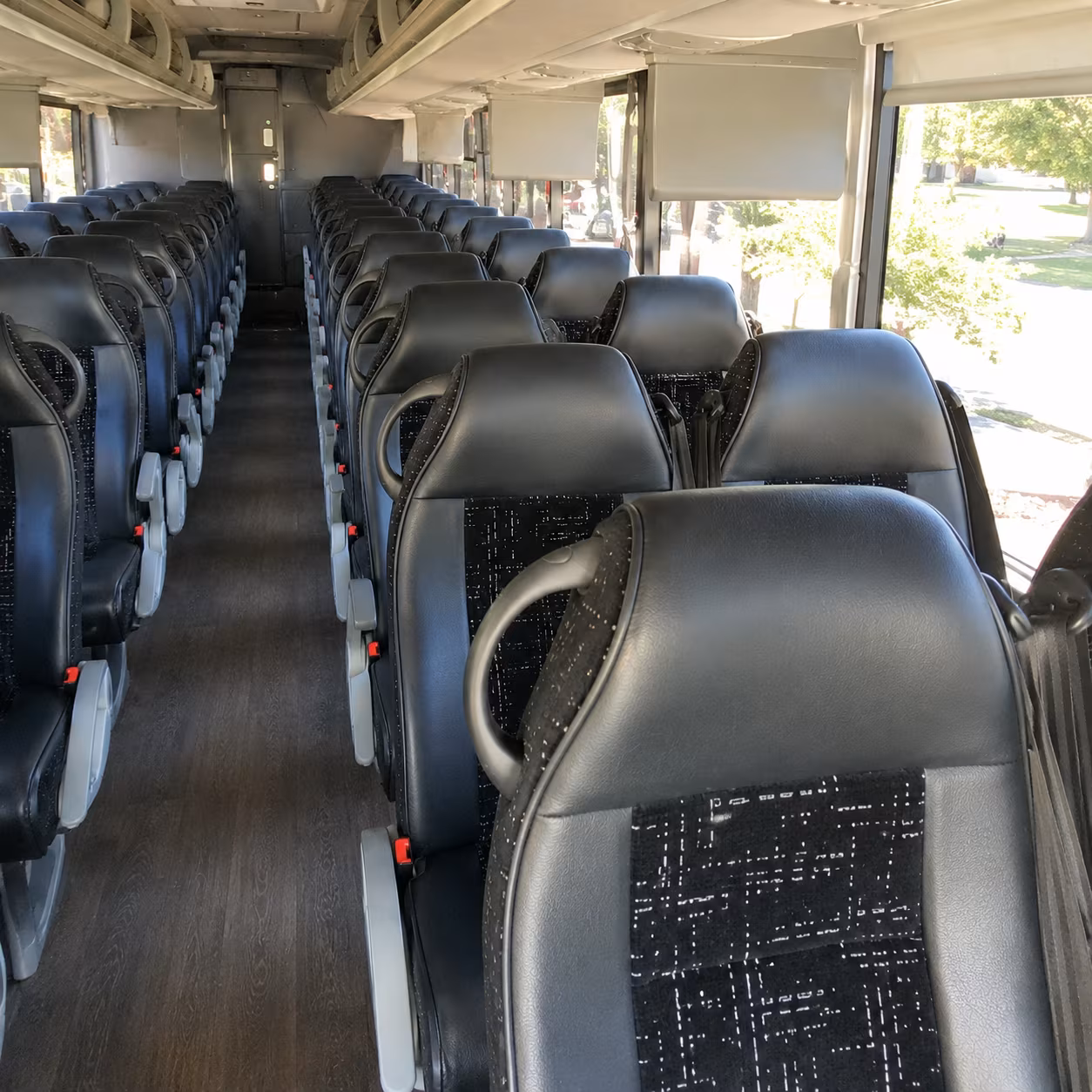 santa fe 56 passenger charter bus inside