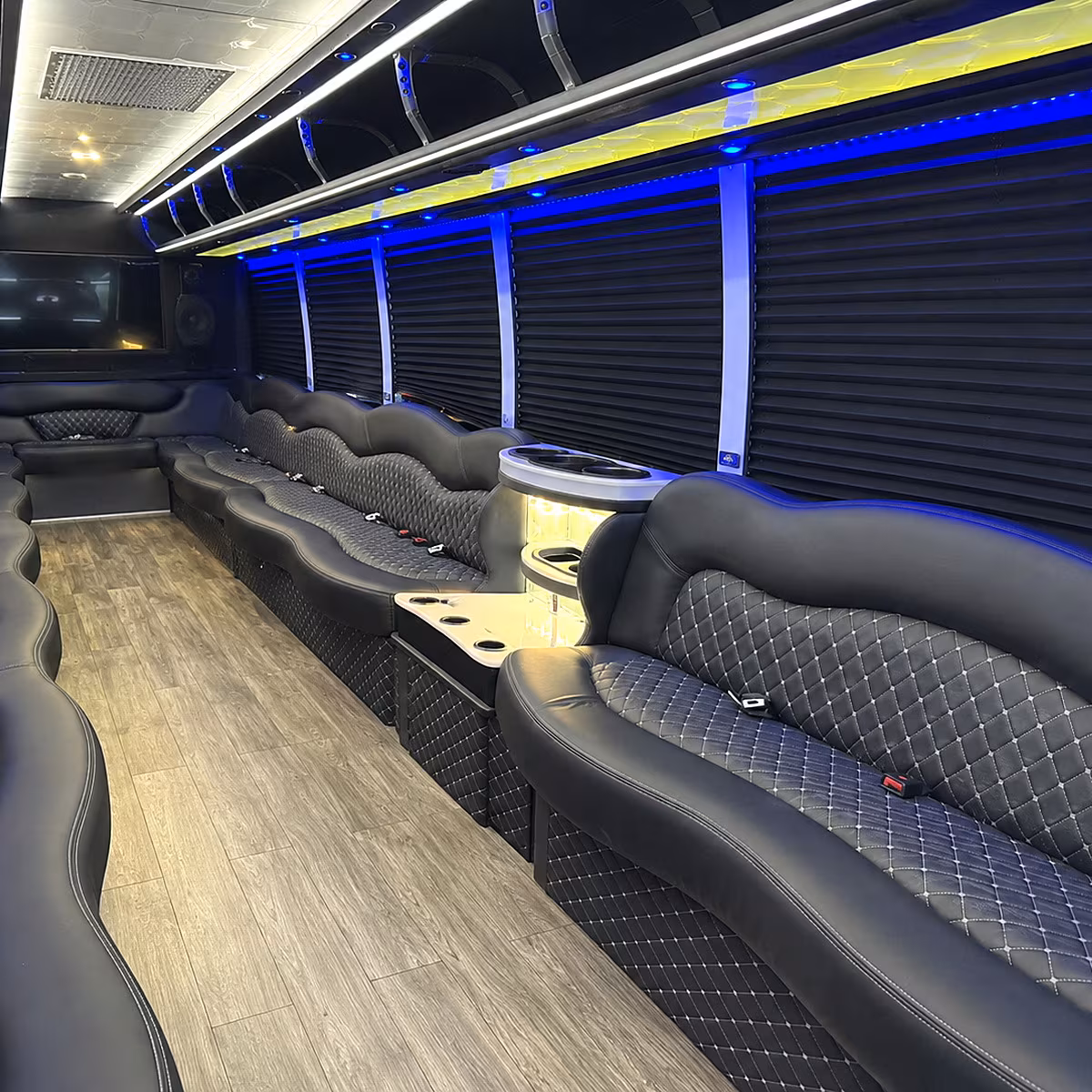 santa fe wedding party bus rental